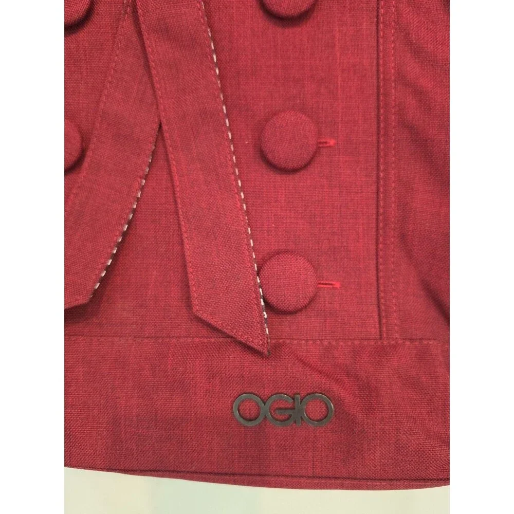 Burgundy OGIO Insulated Cloth Computer Tote bag Multi pockets Button Design